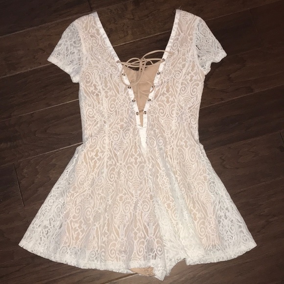 Knit Lace Forever 21 Romper - Picture 4 of 5